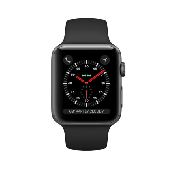 ساعت هوشمند Apple Watch 3 مدل 42mm Space Gray با بند Black