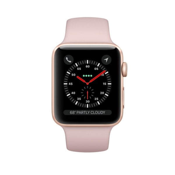 ساعت هوشمند Apple Watch 3 مدل 38mm Gold با بند PinkSand